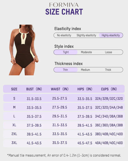 Formiva® Full Coverage Retro Color Block Swimwear