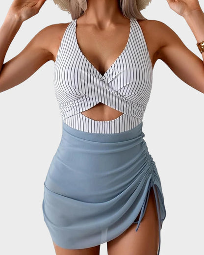 Formiva® Mesh Cutout Tummy Control One-Piece Swimdress