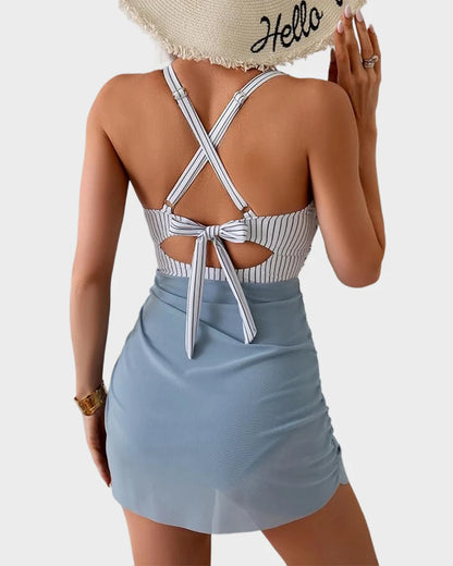 Formiva® Mesh Cutout Tummy Control One-Piece Swimdress