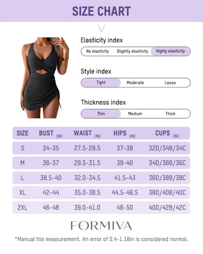 Formiva® Mesh Cutout Tummy Control One-Piece Swimdress
