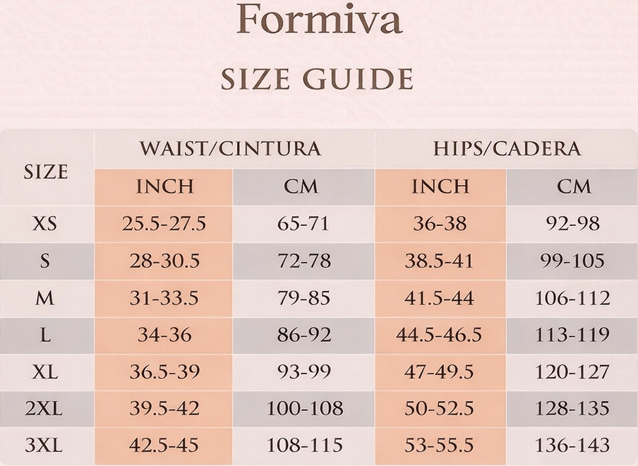 Before and after comparison showing the waist-snatching and butt-lifting results of Formiva seamless faja shorts.
