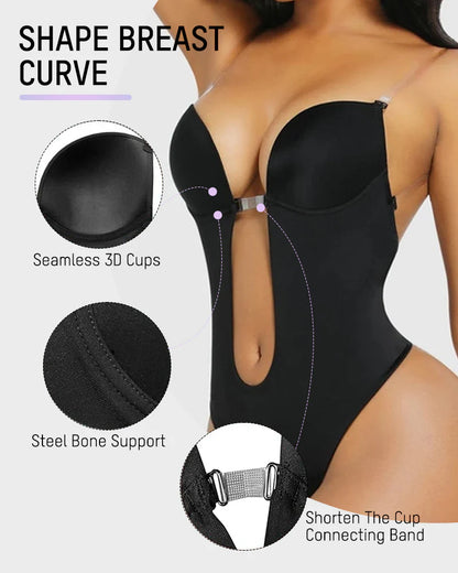 Formiva® Strapless U Plunge Thong Bodysuit