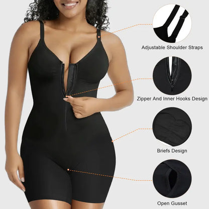 Formiva® Shapewear for Women Tummy Control Bodysuits Zip-Up Comfort Ultra Stretch Fabric Customizable Fit Breathable Mesh Design Comfortable Fit