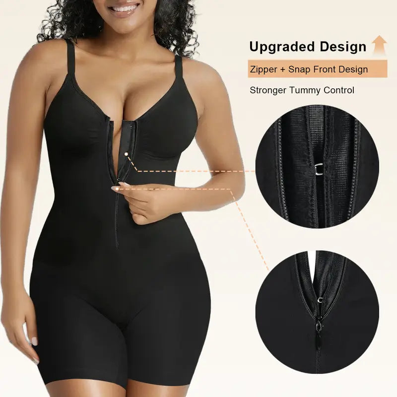 Formiva® Shapewear for Women Tummy Control Bodysuits Zip-Up Comfort Ultra Stretch Fabric Customizable Fit Breathable Mesh Design Comfortable Fit