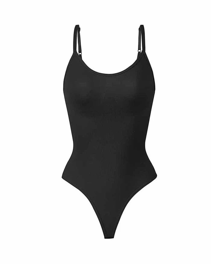 Formiva® Seamless Tummy Control Round Neck Thong Tank Top Body Shaper Bodysuits