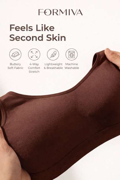 Formiva® Wireless Bras for Women No Underwire – Small to Plus Size Bralettes with Support and Natural Lift