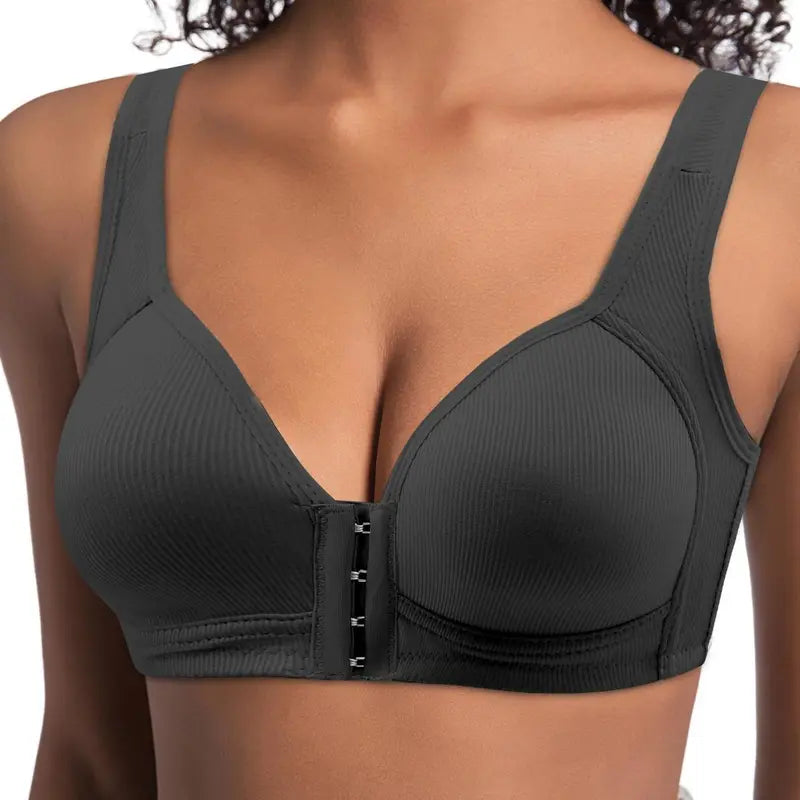 Formiva® Adjustable Front Closure Push-Up Bra Wire-Free Cross-Back, Seamless & Side Support for Daily Wear, Spring-Summer ComfoMrt Breathable Everyday Breathable Everyday Womenswear Bridal Rider Basic Minimalist ModestSkip intense workouts
