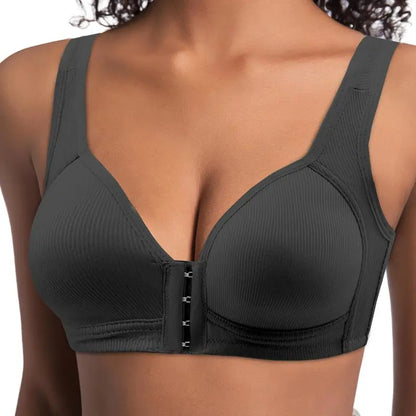 Formiva® Adjustable Front Closure Push-Up Bra Wire-Free Cross-Back, Seamless & Side Support for Daily Wear, Spring-Summer ComfoMrt Breathable Everyday Breathable Everyday Womenswear Bridal Rider Basic Minimalist ModestSkip intense workouts