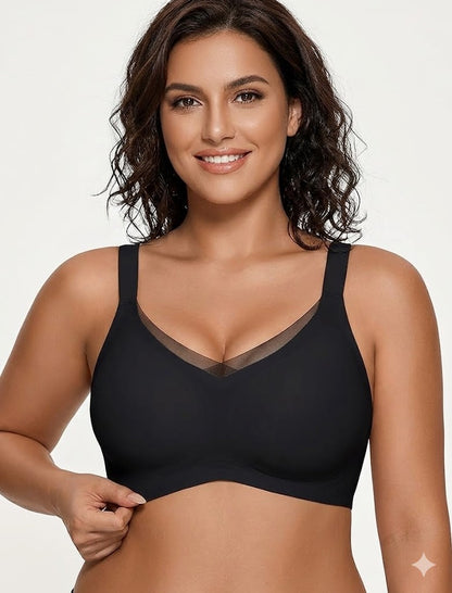 Formiva® Womens Seamless Jelly Bras No Underwire Comfort Push Up Bras Buttery Soft Wireless Bralette Full Coverage Sports Bra