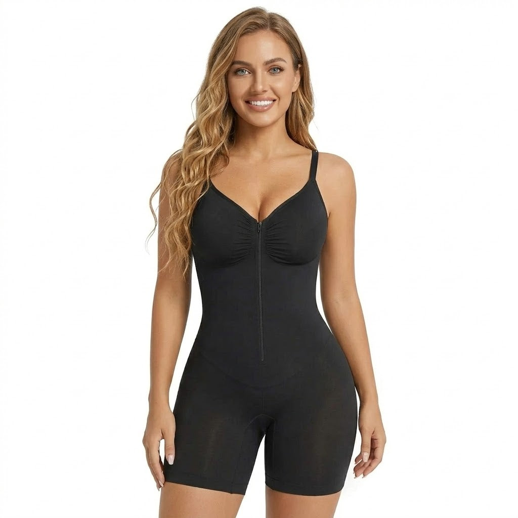 Formiva® Shapewear for Women Tummy Control Bodysuits Zip-Up Comfort Ultra Stretch Fabric Customizable Fit Breathable Mesh Design Comfortable Fit